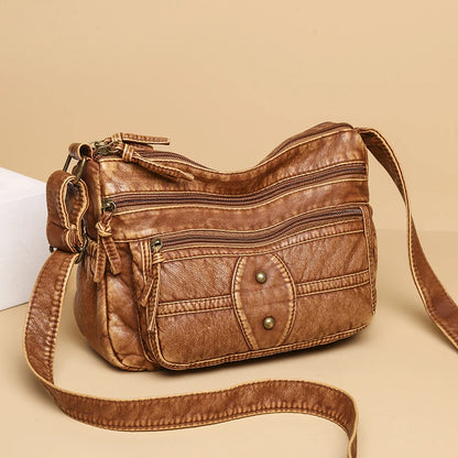 High Quality PU Leather Luxury Women Handbags Purses Designer Retro Shoulder Crossbody Bags for Female 2022 Ladies Messenger Sac