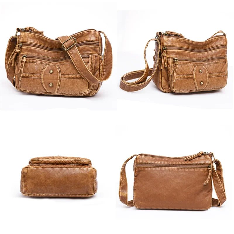 High Quality PU Leather Luxury Women Handbags Purses Designer Retro Shoulder Crossbody Bags for Female 2022 Ladies Messenger Sac