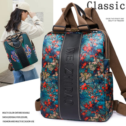 High Quality Patchwork Nylon Backpack Women Large Capacity Travel Backpack Fashion School Bags Mochila Shoulder Bags for Women