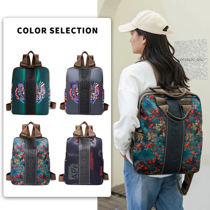 High Quality Patchwork Nylon Backpack Women Large Capacity Travel Backpack Fashion School Bags Mochila Shoulder Bags for Women