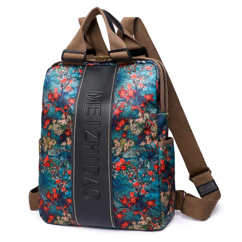 High Quality Patchwork Nylon Backpack Women Large Capacity Travel Backpack Fashion School Bags Mochila Shoulder Bags for Women