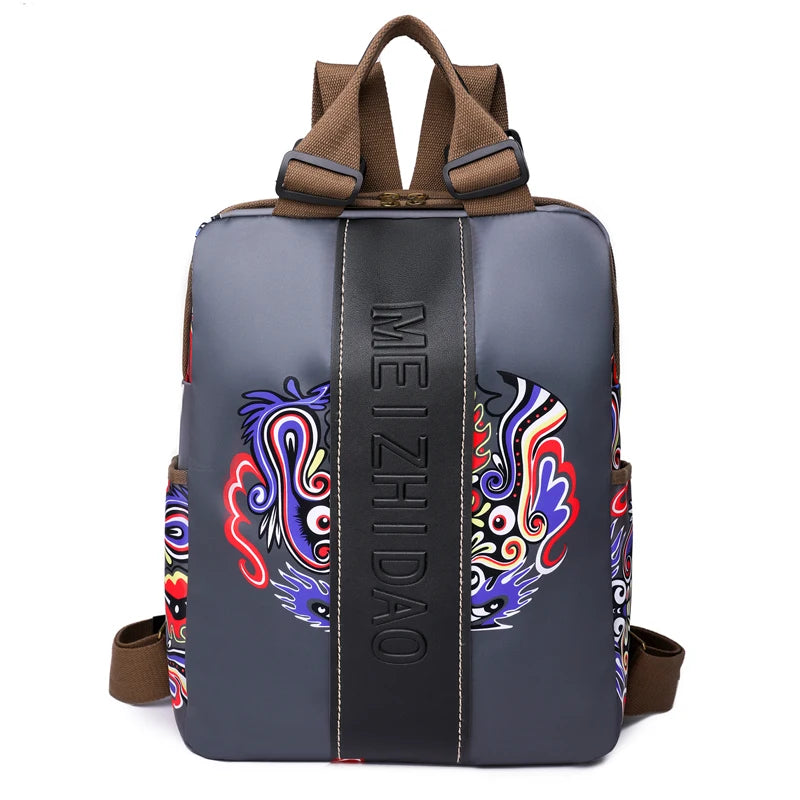 High Quality Patchwork Nylon Backpack Women Large Capacity Travel Backpack Fashion School Bags Mochila Shoulder Bags for Women