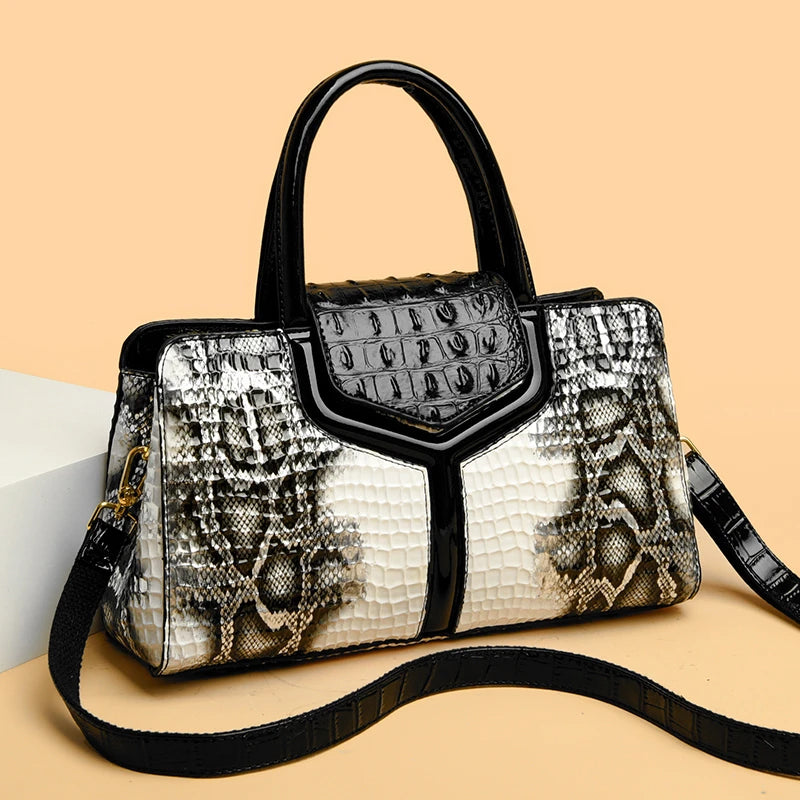 High Quality Patent Leather Shoulder Crossbody Bag for Women 2023Large Capacity Women's Handbag Luxury Female Messenger Tote Sac