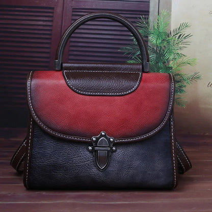 High Quality Real Cowhide Women Messenger Shoulder Tote Female Pouch Vintage Luxury Genuine Leather Cross Body Bags Handbag