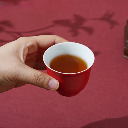 High Quality Red Ceramic Tea Sets Custom Teapot and Cup Set Handmade Gaiwan Teacup Suit Customized Portable Beauty Teaware