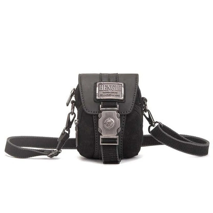 High-Quality Retro Canvas Small Bag Men Fashion Multi-Functional Pockets Leisure Travel Phone Bags Toolkit Vintage Package