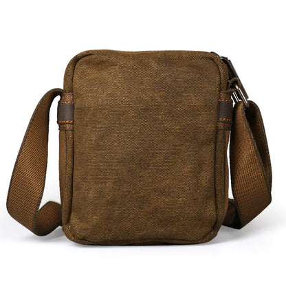 High-Quality Ruil Retro Canvas Small Bags Men Fashion Multi-Functional Pockets Leisure Travel Phone Bag Toolkit Vintage Package