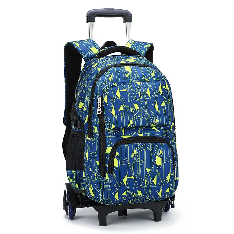 High Quality School Backpack Wheeled Bag Rolling Backpack Junior High School Trolley Bags Waterproof School Bags For Teenage Boy