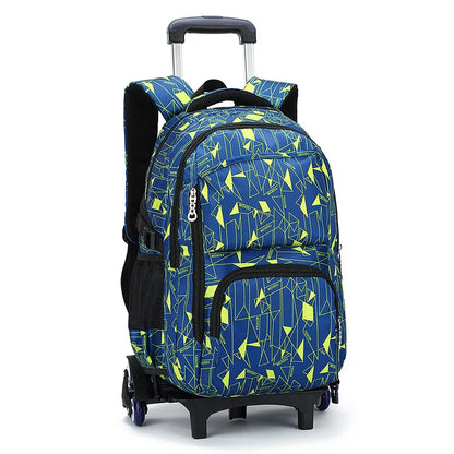 High Quality School Backpack Wheeled Bag Rolling Backpack Junior High School Trolley Bags Waterproof School Bags For Teenage Boy