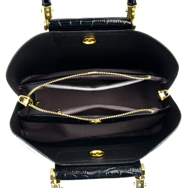 High Quality Shuizuan Deer Velvet Skin Shoulder Crossbody Bags For Women 2024 Luxury Genuine Leather Female Tote Messenger Sac