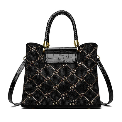 High Quality Shuizuan Deer Velvet Skin Shoulder Crossbody Bags For Women 2024 Luxury Genuine Leather Female Tote Messenger Sac