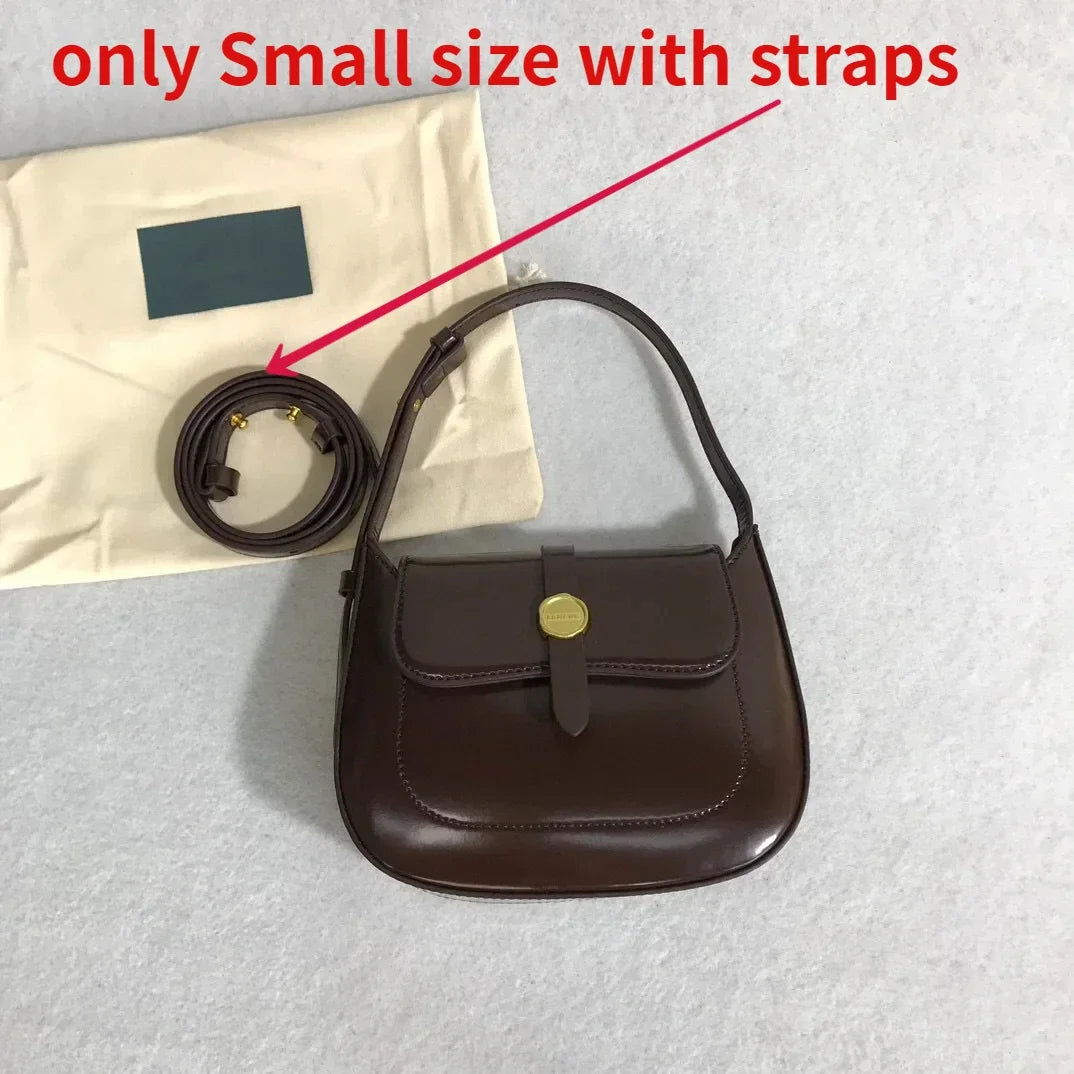 High Quality Small Square Bag Korean Fashion Designer Vintage Genuine Leather Shoulder Crossbody Handbags Women Commuter Bolsos