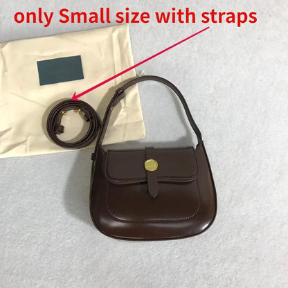 High Quality Small Square Bag Korean Fashion Designer Vintage Genuine Leather Shoulder Crossbody Handbags Women Commuter Bolsos