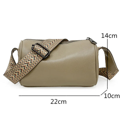 High Quality Soft Genuine Leather Women Shoulder Bag Women's Bag Solid Color Cow Leather Ladies Handbag Female Crossbody Bag Sac