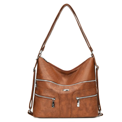 High Quality Soft Leather Backpack Women Shoulder Crossbody Bags Multifunction Travel Bookbag for Female Ladies Rucksack Mochila