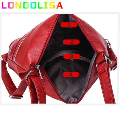 High Quality Soft Leather Backpack Women Shoulder Crossbody Bags Multifunction Travel Bookbag for Female Ladies Rucksack Mochila