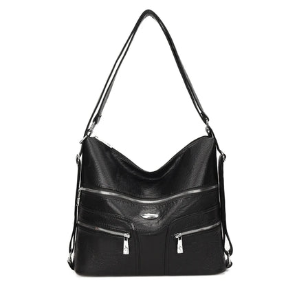 High Quality Soft Leather Backpack Women Shoulder Crossbody Bags Multifunction Travel Bookbag for Female Ladies Rucksack Mochila