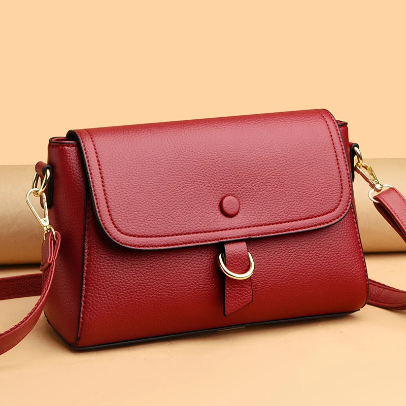 High Quality Soft Leather Handbag Women Luxury Purses Female Bag Designer Brand Ladies Shoulder Crossbody Bag 2023 Sac A Main