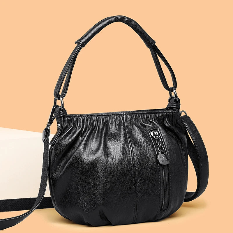 High Quality Soft Leather Shoulder Crossbody Bags For Women 2023 Designer Ladies Handbags Bucket bag Female Messenger Tote Sac