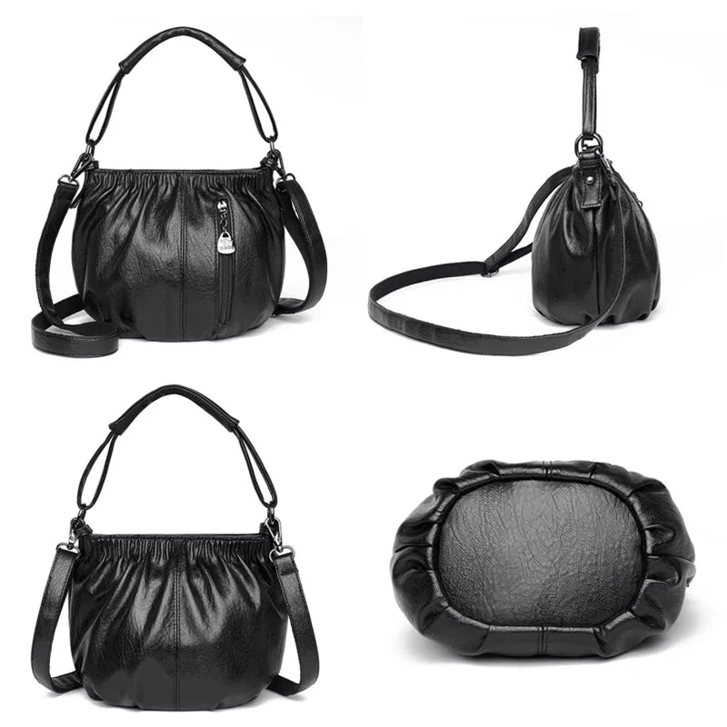 High Quality Soft Leather Shoulder Crossbody Bags For Women 2023 Designer Ladies Handbags Bucket bag Female Messenger Tote Sac