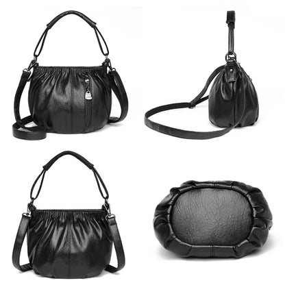 High Quality Soft Leather Shoulder Crossbody Bags For Women 2023 Designer Ladies Handbags Bucket bag Female Messenger Tote Sac