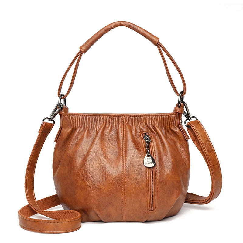 High Quality Soft Leather Shoulder Crossbody Bags For Women 2023 Designer Ladies Handbags Bucket bag Female Messenger Tote Sac