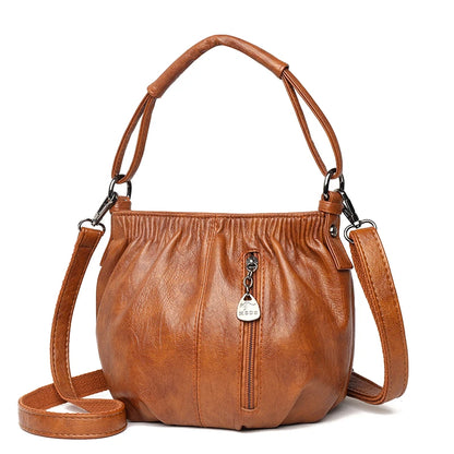 High Quality Soft Leather Shoulder Crossbody Bags For Women 2023 Designer Ladies Handbags Bucket bag Female Messenger Tote Sac