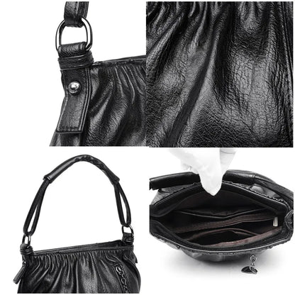 High Quality Soft Leather Shoulder Crossbody Bags For Women 2023 Designer Ladies Handbags Bucket bag Female Messenger Tote Sac