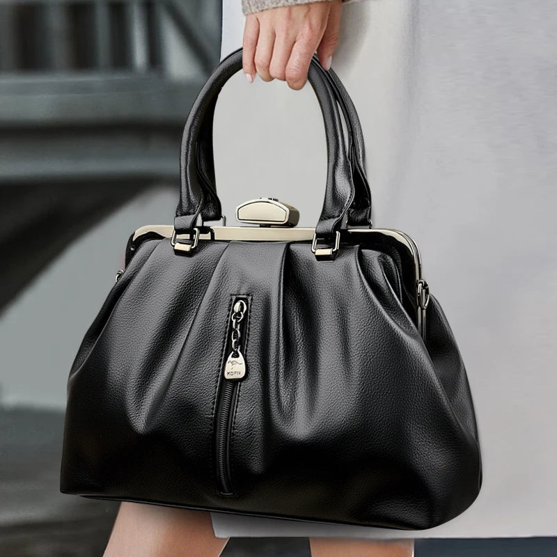 High Quality Soft Leather Shoulder Crossbody Bags For Women 2023 Luxury Large Capacity Women Handbags Female Messenger Tote Sac