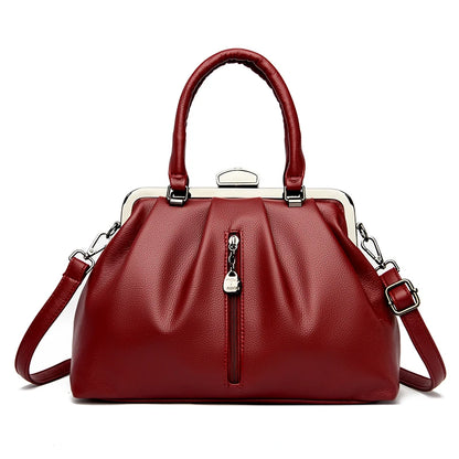 High Quality Soft Leather Shoulder Crossbody Bags For Women 2023 Luxury Large Capacity Women Handbags Female Messenger Tote Sac