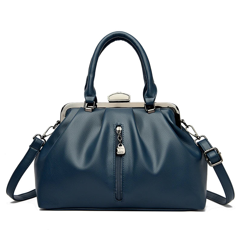 High Quality Soft Leather Shoulder Crossbody Bags For Women 2023 Luxury Large Capacity Women Handbags Female Messenger Tote Sac