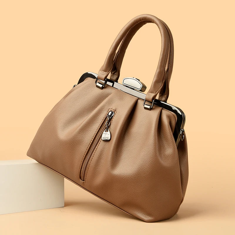 High Quality Soft Leather Shoulder Crossbody Bags For Women 2023 Luxury Large Capacity Women Handbags Female Messenger Tote Sac