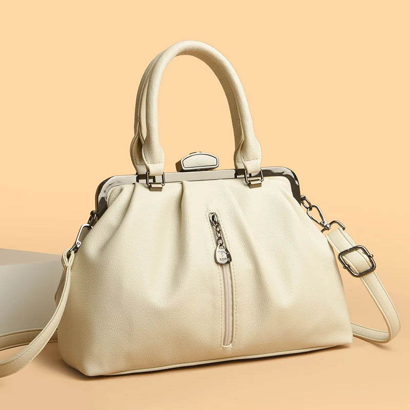 High Quality Soft Leather Shoulder Crossbody Bags For Women 2023 Luxury Large Capacity Women Handbags Female Messenger Tote Sac