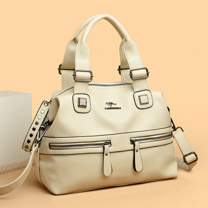 High Quality Soft Leather Shoulder Crossbody Bags For Women Large Capacity Luxury Bag Brand Designer Casual Handbag Sac A Main