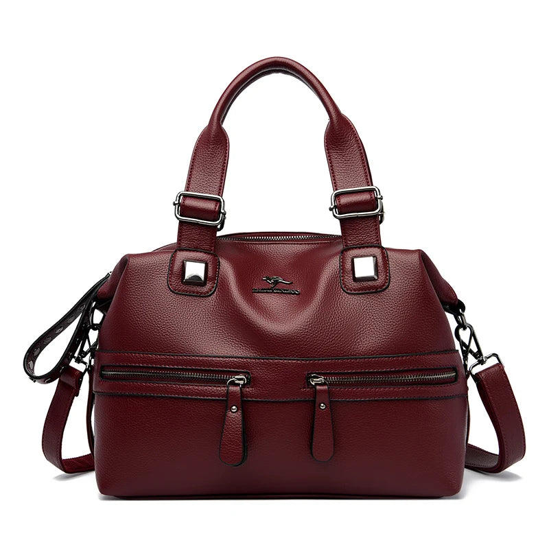 High Quality Soft Leather Shoulder Crossbody Bags For Women Large Capacity Luxury Bag Brand Designer Casual Handbag Sac A Main