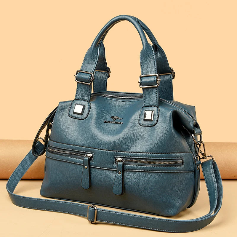 High Quality Soft Leather Shoulder Crossbody Bags For Women Large Capacity Luxury Bag Brand Designer Casual Handbag Sac A Main