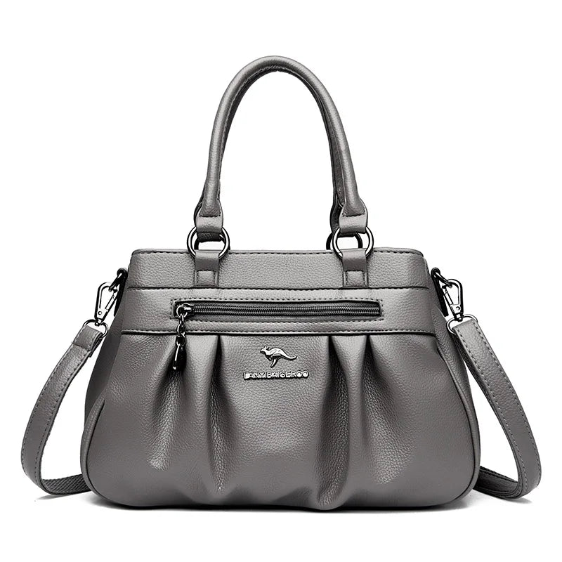 High Quality Soft Leather Shoulder Crossbody Bags For Women Large Capacity Luxury Bag Brand Designer Casual Handbag Sac A Main