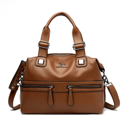 High Quality Soft Leather Shoulder Crossbody Bags For Women Large Capacity Luxury Bag Brand Designer Casual Handbag Sac A Main