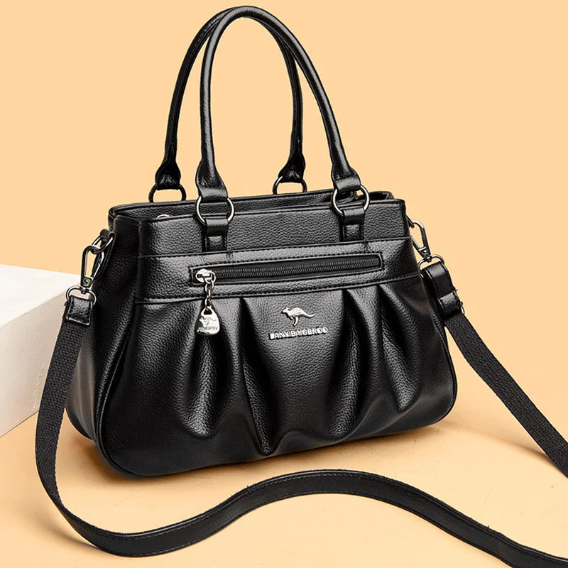 High Quality Soft Leather Shoulder Crossbody Bags For Women Large Capacity Luxury Bag Brand Designer Casual Handbag Sac A Main