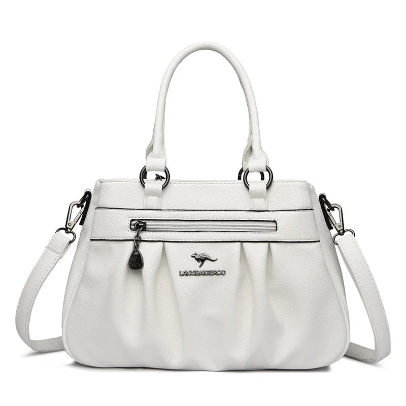 High Quality Soft Leather Shoulder Crossbody Bags For Women Large Capacity Luxury Bag Brand Designer Casual Handbag Sac A Main