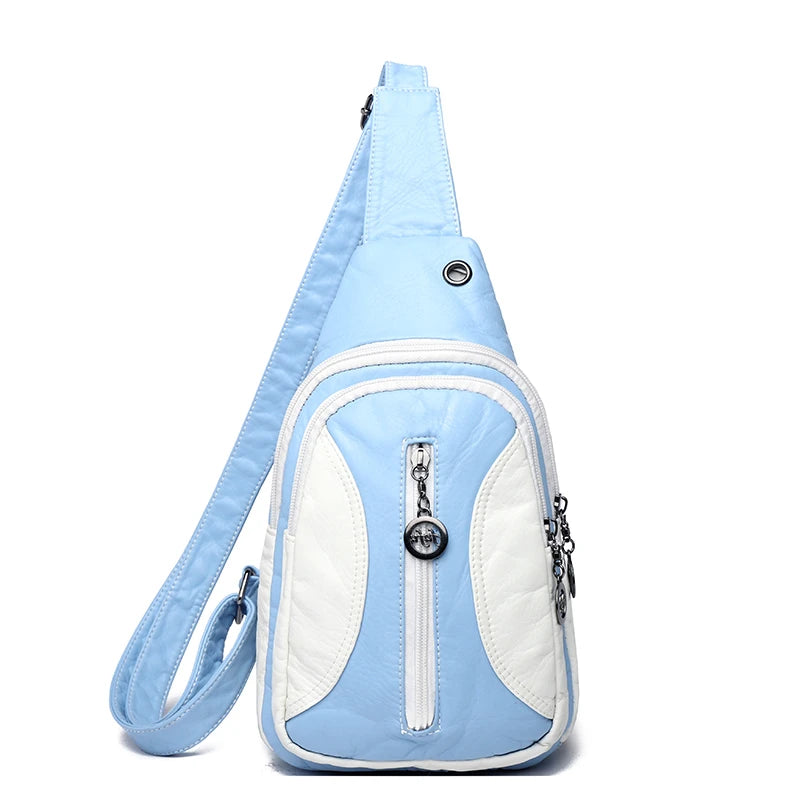 High Quality Soft PU Leather Shoulder Crossbody Bags For Women 2023 Luxury Handbags Multifunctional Fashion Female Bag Chest Bag