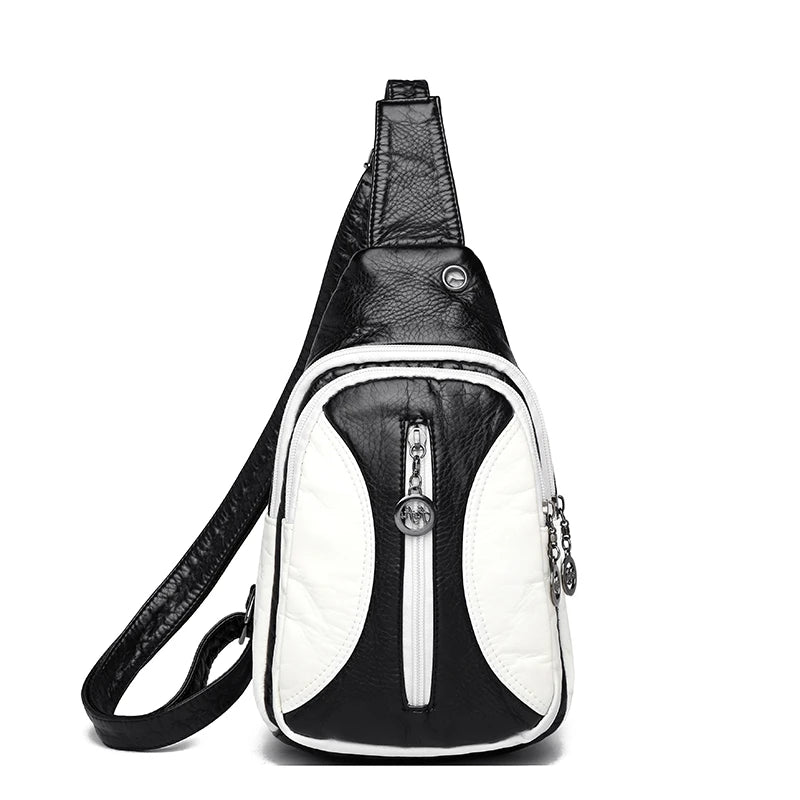 High Quality Soft PU Leather Shoulder Crossbody Bags For Women 2023 Luxury Handbags Multifunctional Fashion Female Bag Chest Bag