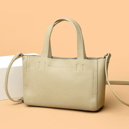 High Quality Solid Color 100% Cowhide Shoulder Crossbody Bags For Women Small Genuine Leather Handbags Female Messenger Tote Sac