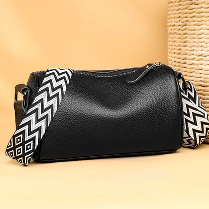 High Quality Solid Color Cow Leather Female Messenger Bag Ladies Handbags 100% Genuine Leather Shoulder Crossbody Bags For Women