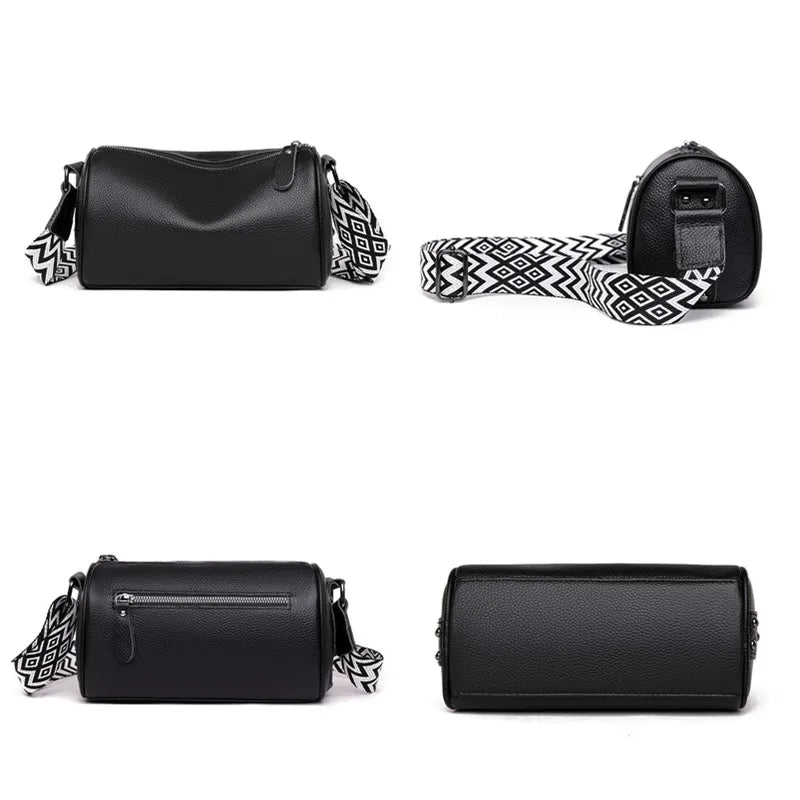 High Quality Solid Color Cow Leather Female Messenger Bag Ladies Handbags 100% Genuine Leather Shoulder Crossbody Bags For Women