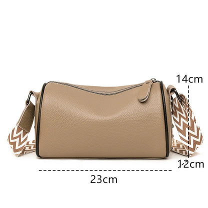 High Quality Solid Color Cow Leather Female Messenger Bag Ladies Handbags 100% Genuine Leather Shoulder Crossbody Bags For Women