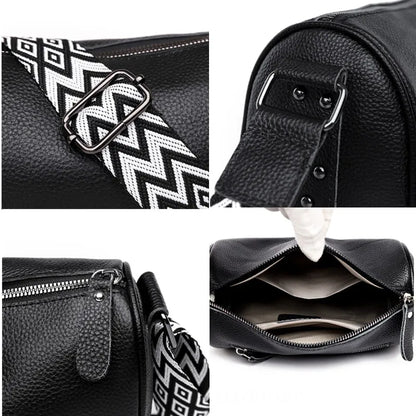 High Quality Solid Color Cow Leather Female Messenger Bag Ladies Handbags 100% Genuine Leather Shoulder Crossbody Bags For Women