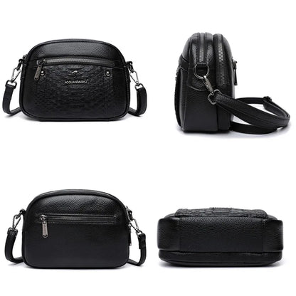 High Quality Solid Color Cow Leather Shoulder Crossbody Bags For Women 2023 Soft Genuine Leather Ladies Handbag Female Totes Sac