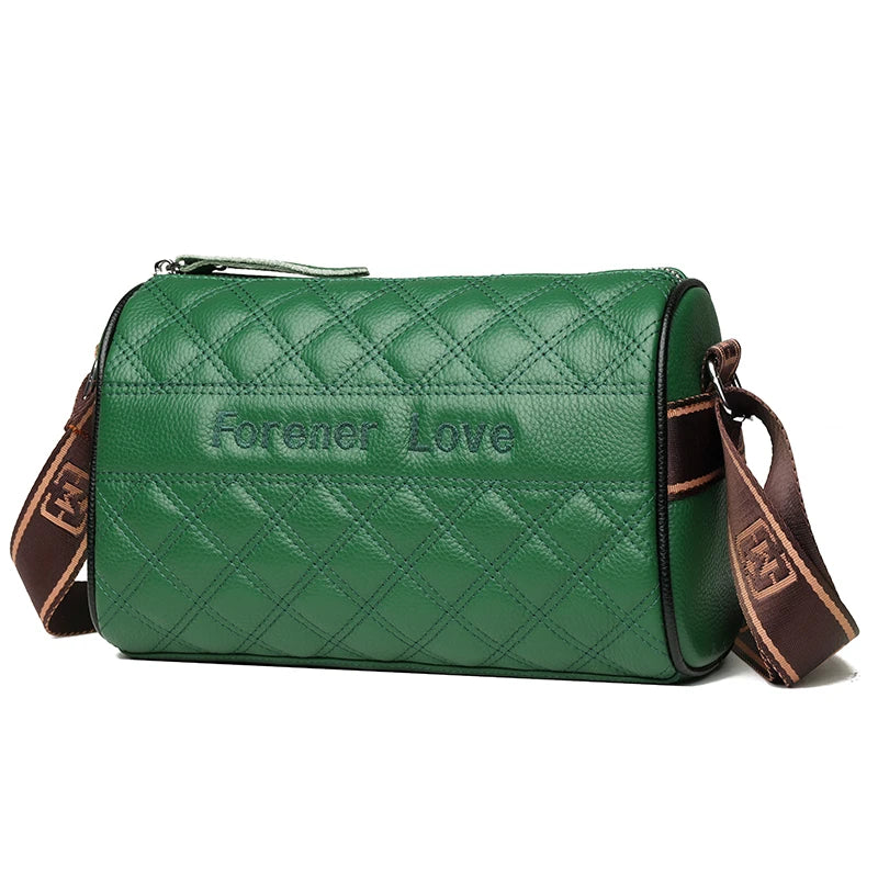 High Quality Solid Color Genuine Leather Women Shoulder Crossbody Bag 2022 Cow Leather Ladies Handbag Large Female Messenger Sac
