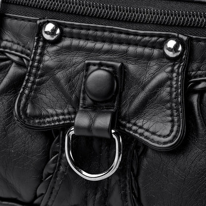 High Quality Solid Color Leather Women's Shoulder Crossbody Bags Luxury Women Handbags 2023 Designer Female Messenger Tote Sac